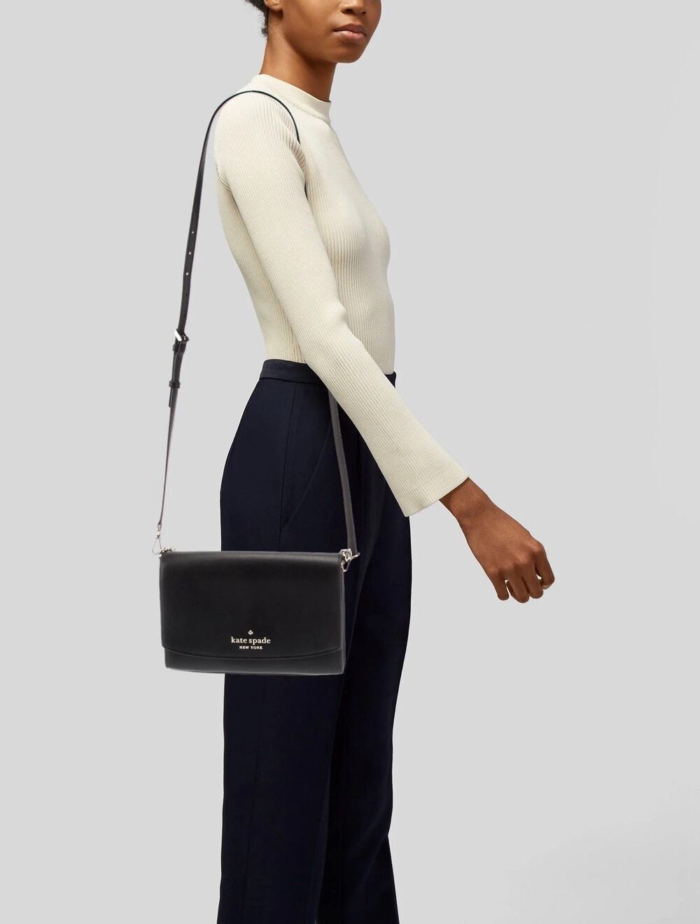 Kate Spade New York Carson Convertible Crossbody Purse W/card Organizer Black